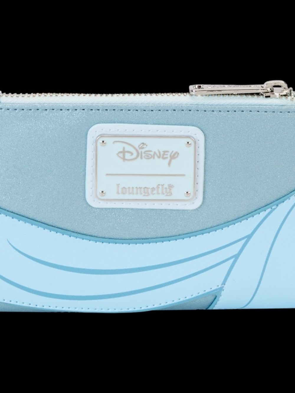 Loungefly Disney Princess Glitter Light Blue Zip Wallet